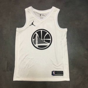 Maillot De Basket All Star Stephen Curry 30 Presse Chaud Blanc